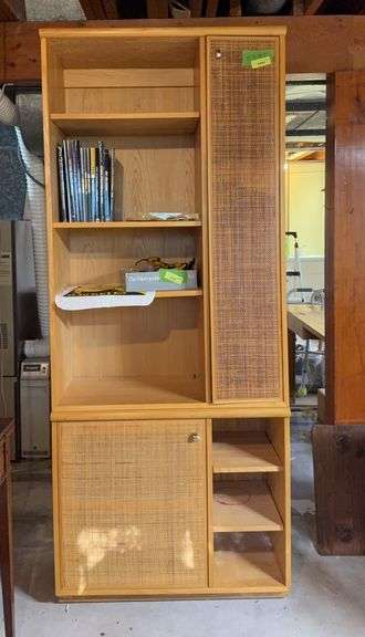15D x 33L x 80H modern cabinet with shelves and doors NO CONTENTS image