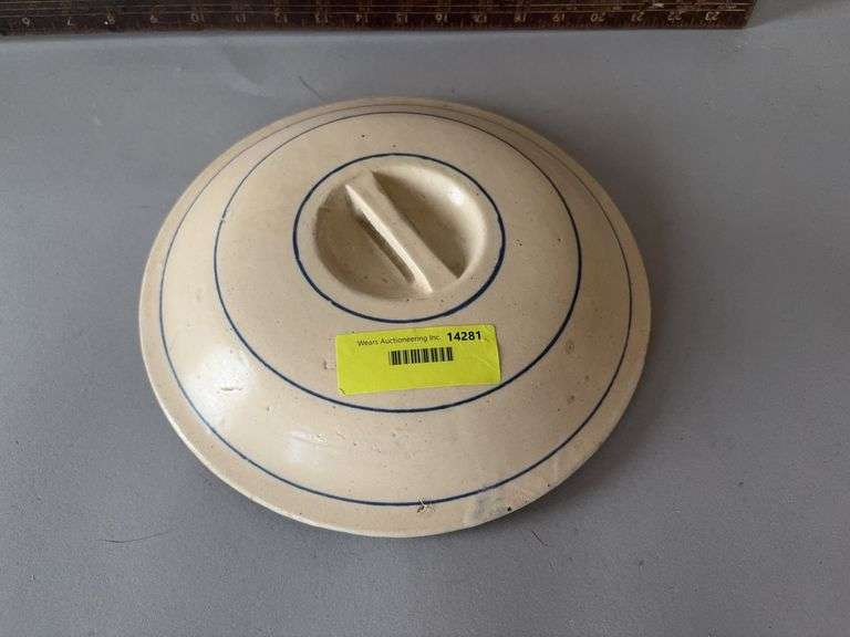 Probably 3 gallon stoneware lid image