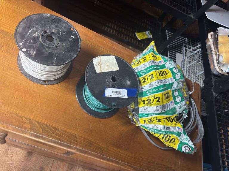Outdoor wire 12-2 and two spools of additional wiring image