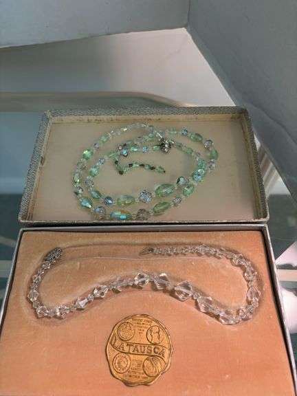 Pair glass bead necklaces image