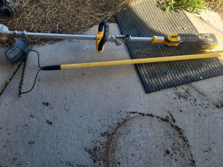 Dewalt weed eater and rake image