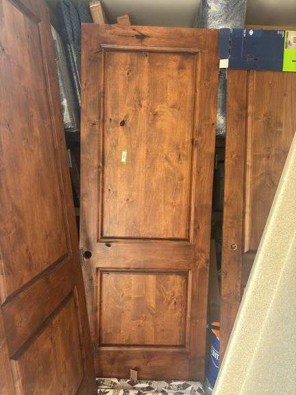Solid wood very heavy door. 8’ x 3’ right hand swing - out of a custom home in Jackson, Wy image