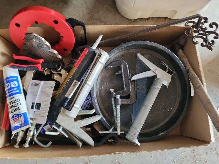 Caulk guns, fish tapes and vice grips image