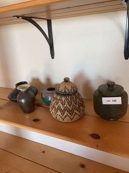 Pottery and basket weaving jar image