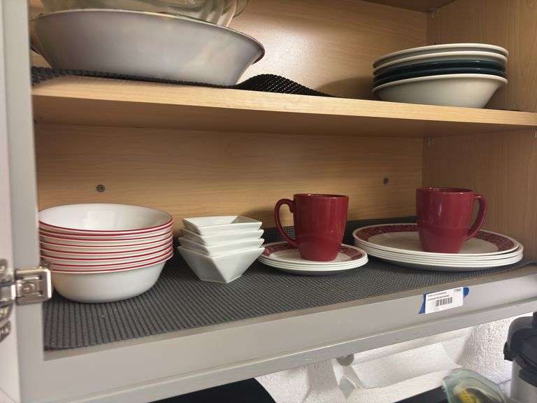 Correlle handkerchief pattern dishes - there are a few more additional dishes than shown here image