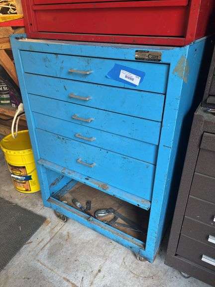 Waterloo blue tool cabinet - empty image