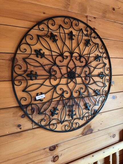 Round metal wall art image
