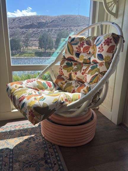 Ratan mini papasan style chair image