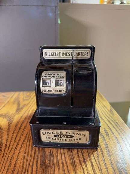 Uncle Sam's tin toy cash register image
