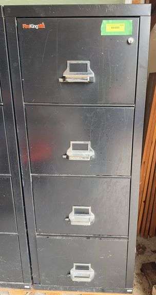 Fire King 4 drawer legal filing cabinet image