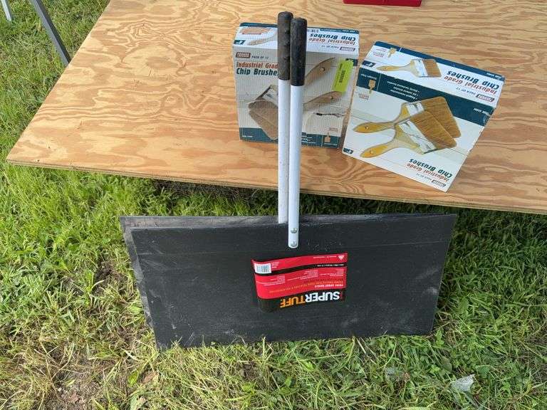 Paint shields and paint brushes image