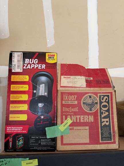 NIB bug zapper and propane lantern image
