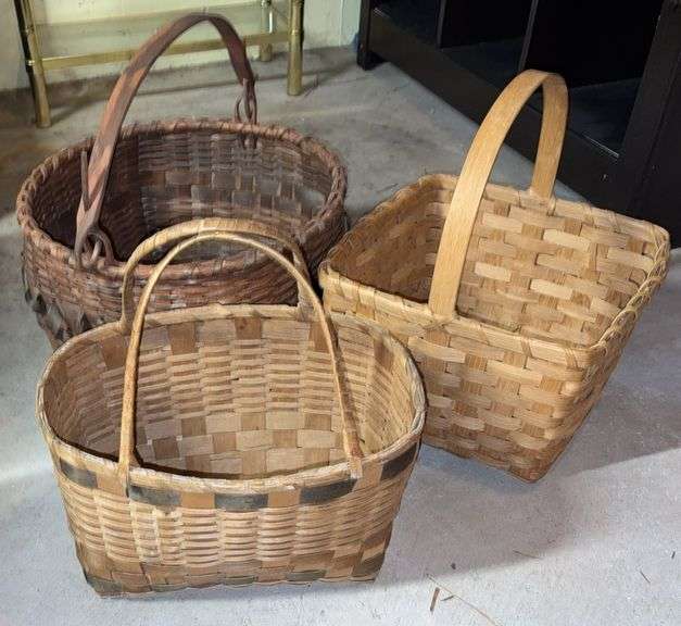 Three handled baskets image
