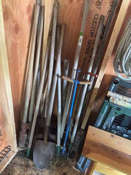 Large group of handled yard tools image