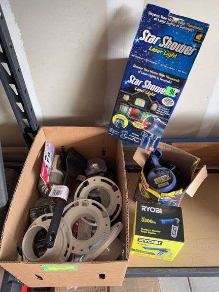 Lighting of all kinds, laser lights, Ryobi pressure washer foam blaster NIB image