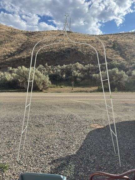 White metal trellis image