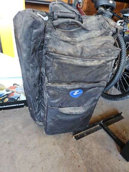 Aqua Lung Scuba Driving Outfit in Bag With Finns (There may have been mice inside bag at one time-condition unknown) image