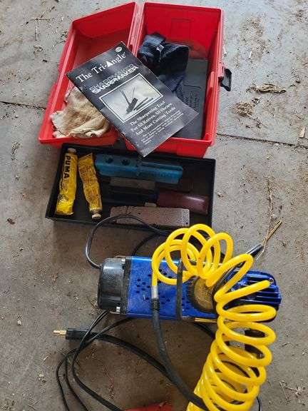 Air compressor and knife sharpener image