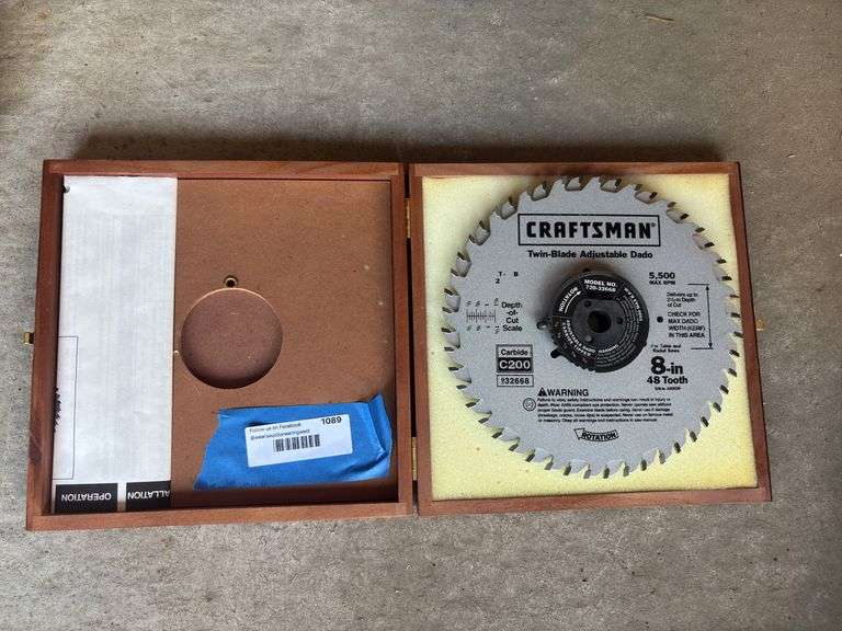 Craftsman 8” 48 tooth double dado blade image