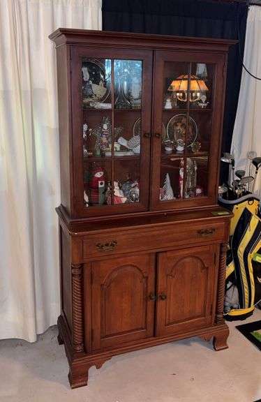 17D x 40L x 70H Willett wildwood cherry hutch, 1pc NO CONTENTS image
