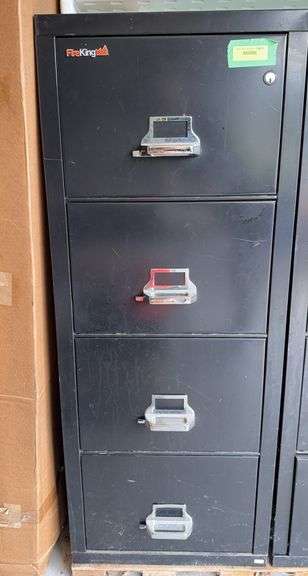 Fire King 4 drawer legal filing cabinet image