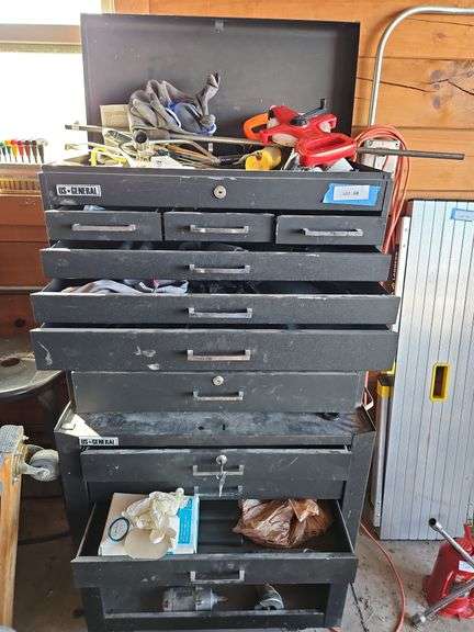 US General Tool Box with All Contents and Key, 27 x 17 x 51h image