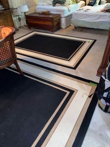 Two matching area rugs, made in Belgium 4x7.5 and 8x11.5 image