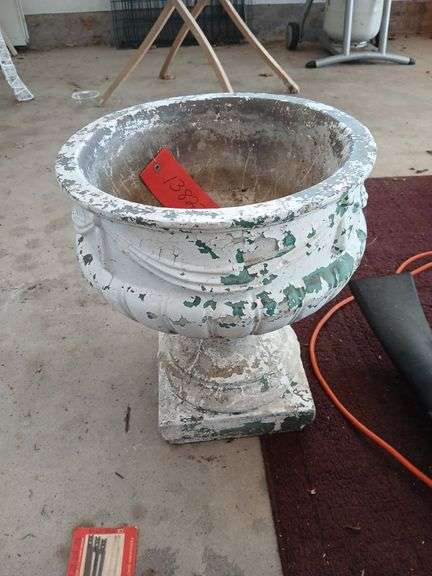17" tall concrete planter image