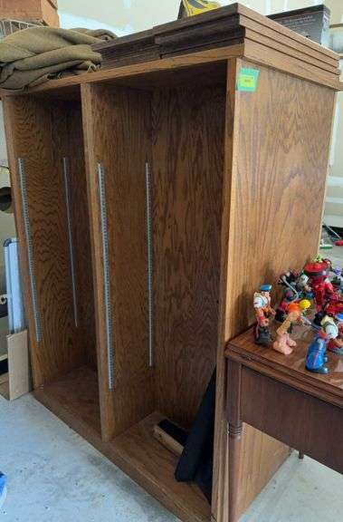 Double sided bookcase 24D x 48L x 60H w/ adjustable shelves NO CONTENTS DON’T COME EARLY image