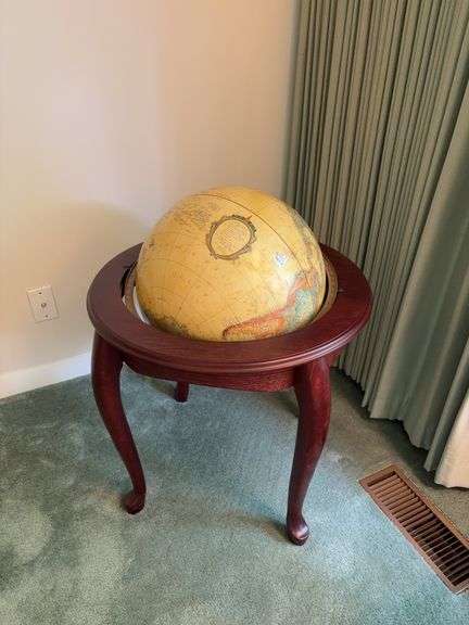 Approx 24R x 22H globe stand with Replogle 16” diameter globe World Classic Series image