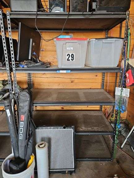 Metal Black Shelving Unit, NO Contents, 48 x 24 x 72h image
