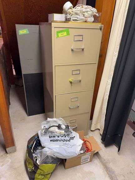 Filing cabinet full of light bulbs, drop cords etc...ALL TO GO! image