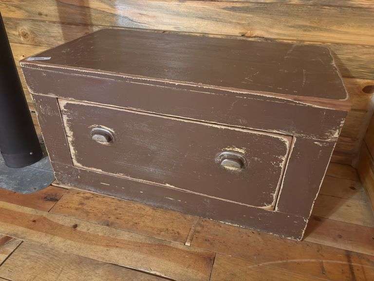 Wooden storage drawer chest (up steep stairs) image