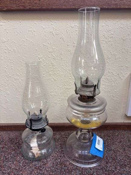 Two antique kerosene lamps image