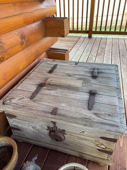 Rustic Wood storage box image