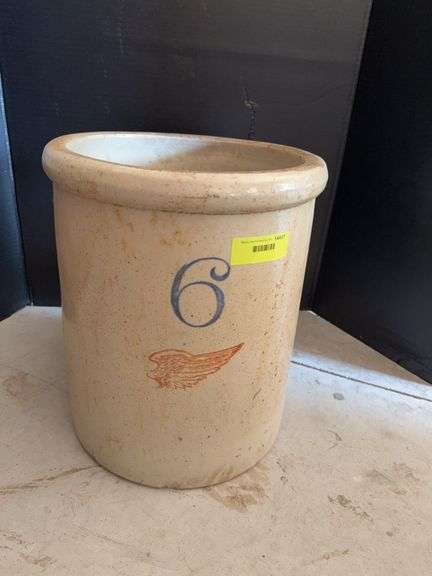 Red Wing 6 gallon crock See photos for condition image