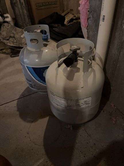 Two propane bottles-full image