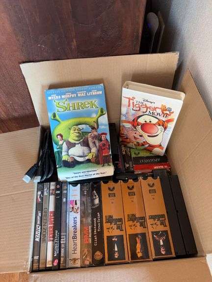 VHS tapes, DVD’s-box full image