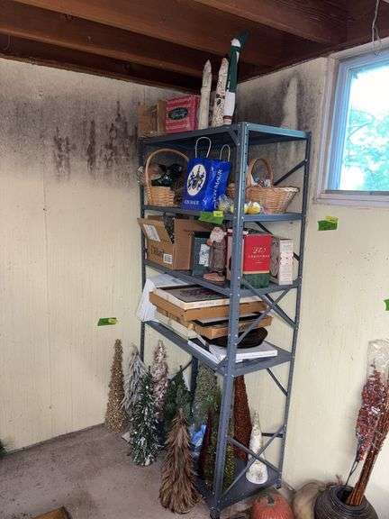18D x 36L x 73H metal shelf NO CONTENTS image