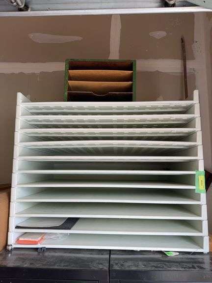 11 slot fiberglass print storage rack 24 x 36 opening image