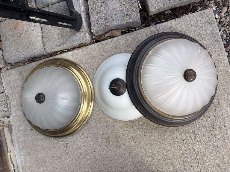 Three ceiling mount lights image