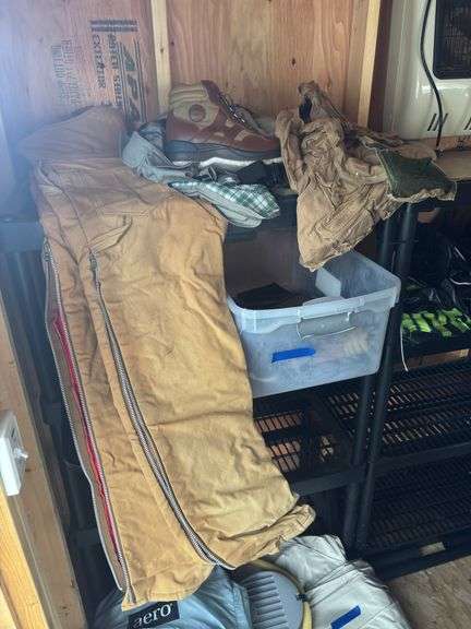 Large insulated coveralls, fishing vest, William Joseph waders size large, fly fishing boots Hodgeman size 10 image