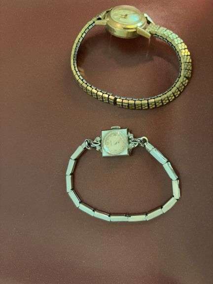 Two women’s watches-Bulova and a Hamilton with 4 diamonds image