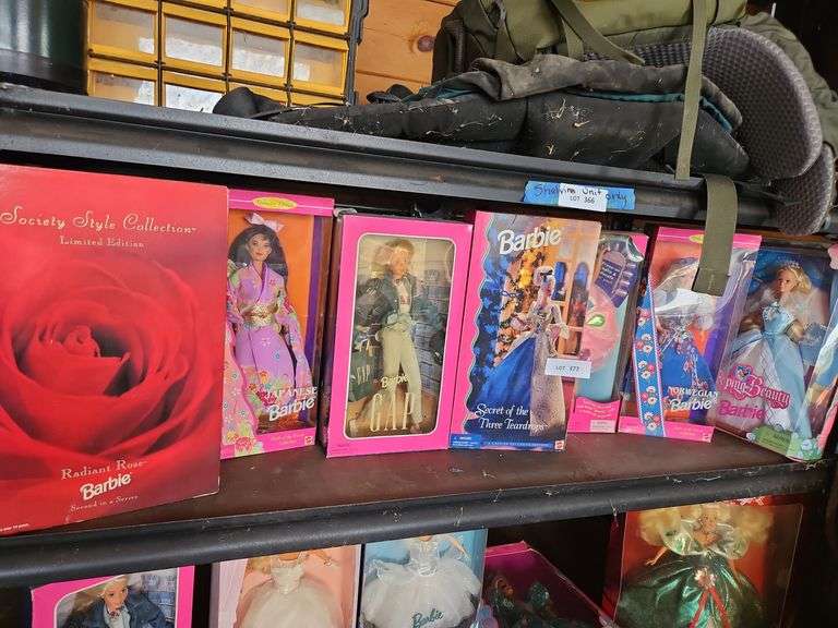 Vintage Barbies in Boxes - Gap Barbie, Sleeping Beauty, Radiant Barbie, Japanese Barbie image