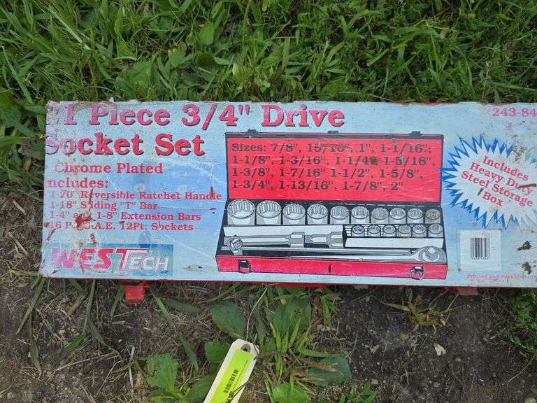 21pc 3/4” drive socket set image