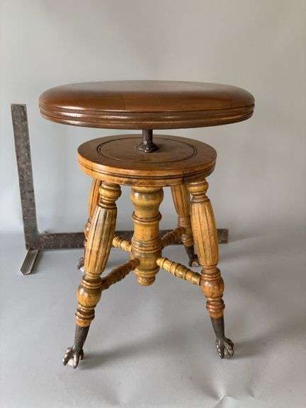 Ball and claw foot organ stool image