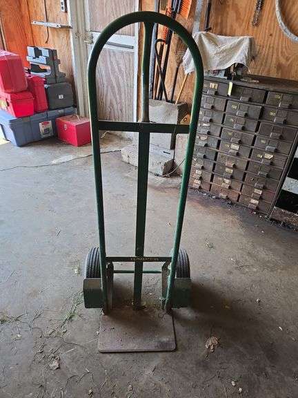 Two wheel cart w flat tires image