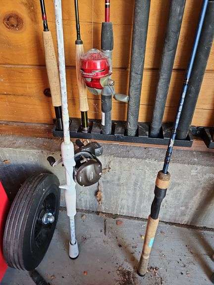 Fishing Pole Holder (Bring Tools to Remove from all), Fishing Poles, Fishing Net (LEFT SIDE Holder ONLY) image