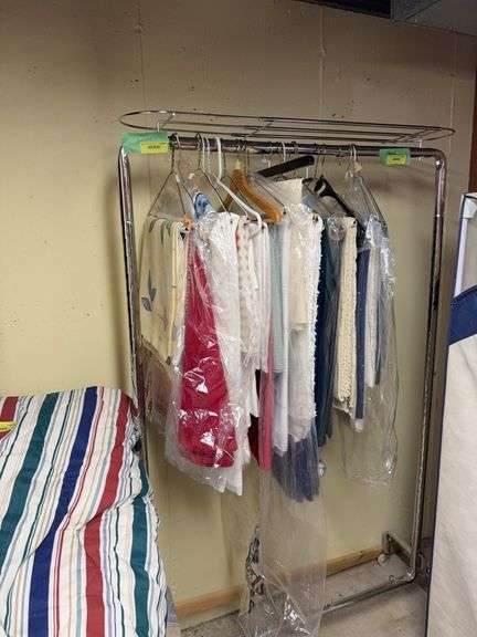 Metal rolling clothes rack NO CONTENTS image