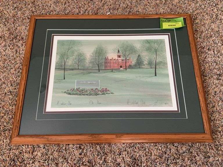 P Buckley Moss Print "Old Main" S/N, F&M 23 X 18 image